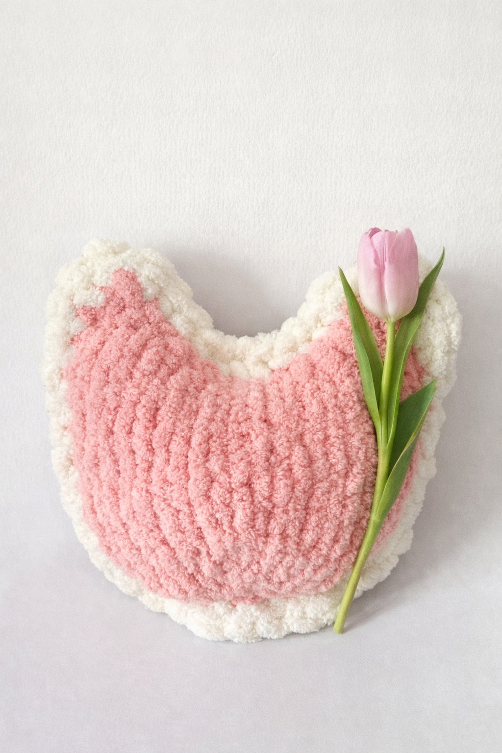 Blush Bloom Heart Pillow